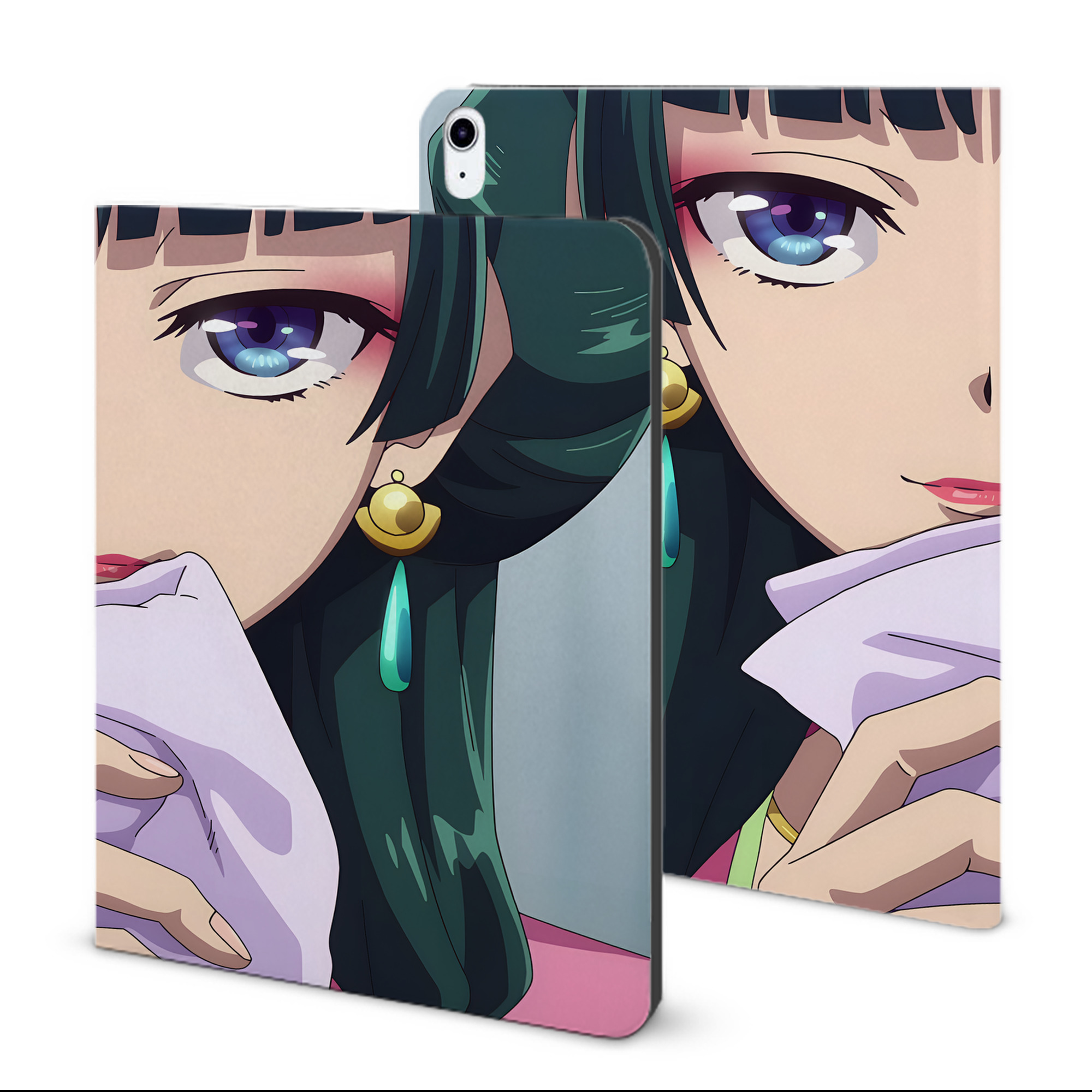 （画像用） 薬屋のひとりごと The Apothecary Diaries IPad ケース ブック型 PUレザー TPU 耐衝撃 軽量 薄型 ペン収納なし 全面保護 IPad 各モデル対応